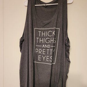 4x Thick Thighs Pretty Eyes Tank Top- NWOT